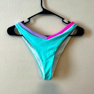 Blue, Pink, and Purple Bikini Bottoms